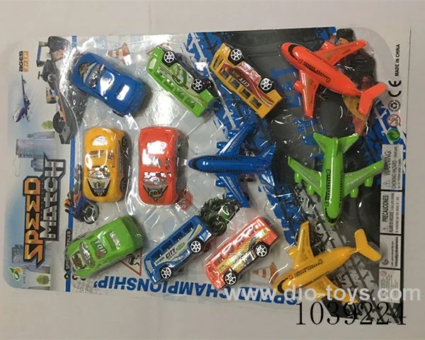 12pcs pull back car&bus&aircraft in blister card