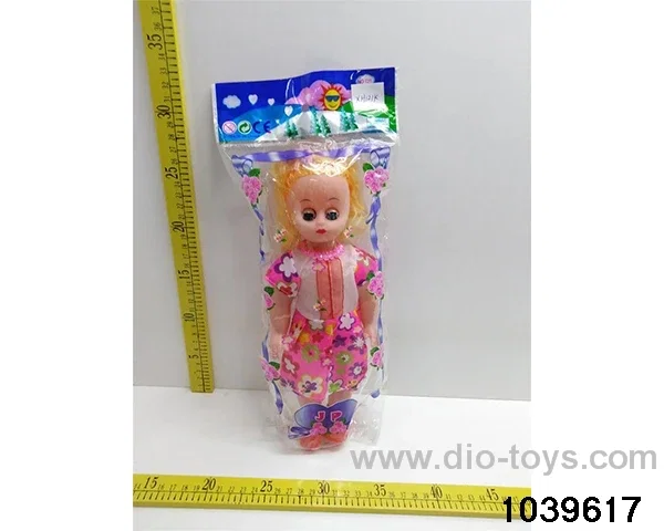 12 inch fat live eyes sleeved floral cloth + music Barbie dolls in BAG