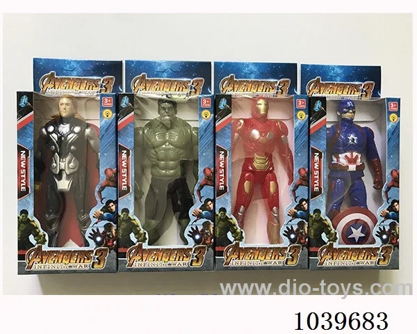 16cm Thor, Hulk, Captain America, Iron Man with light