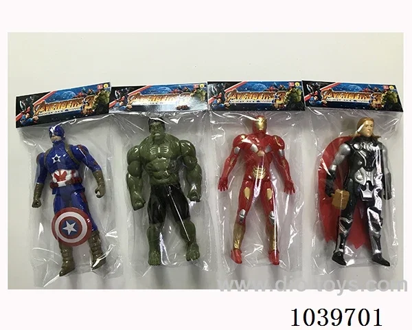 22cm Thor, Hulk, Captain America, Iron Man with light 4sets mixed loading