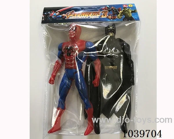 22cm 2pcs  Spiderman, Batman with light