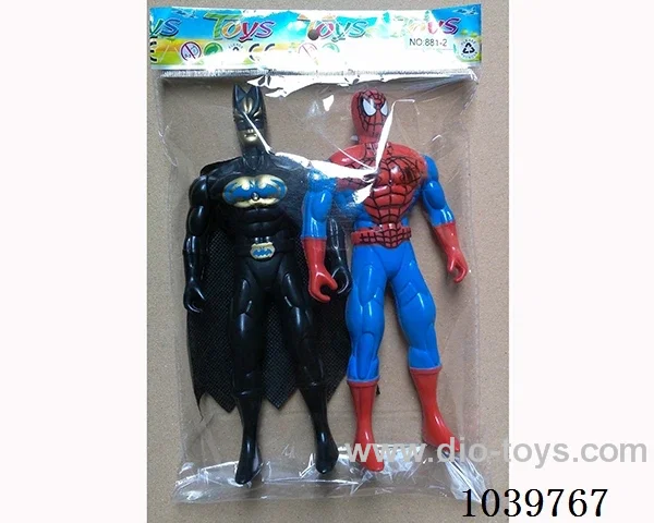2pcs Spiderman, Batman with light