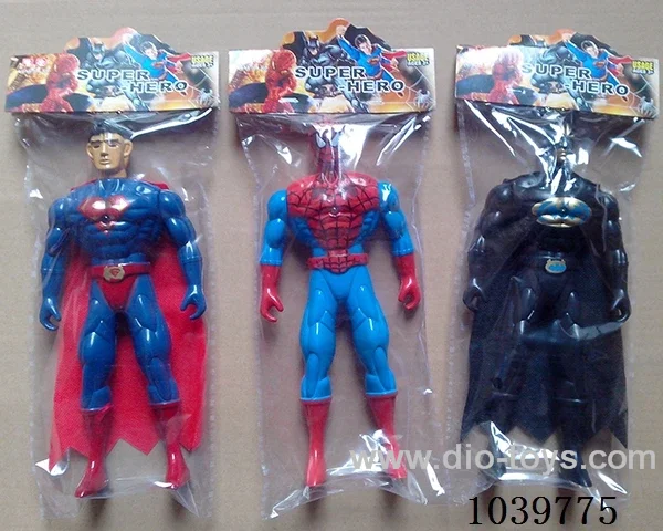 25cm Superman, Spiderman, Batman with light 3sets mixed loading