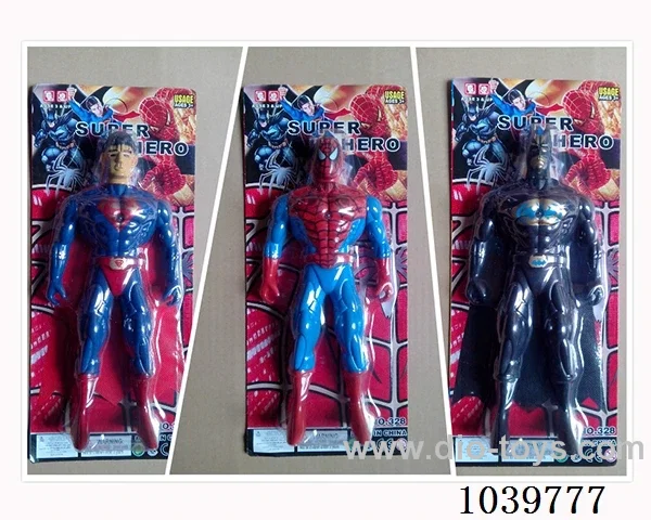 25cm Superman, Spiderman, Batman with light 3sets mixed loading