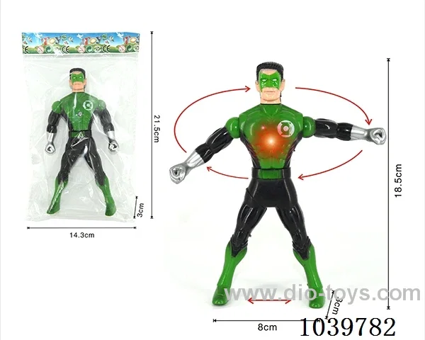 Green Lantern with light & Rotating