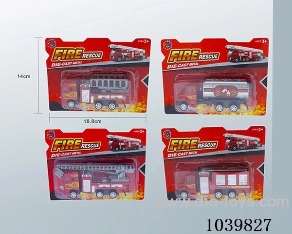 pull back alloy car 4sets&4color mixed loading  in blister card
