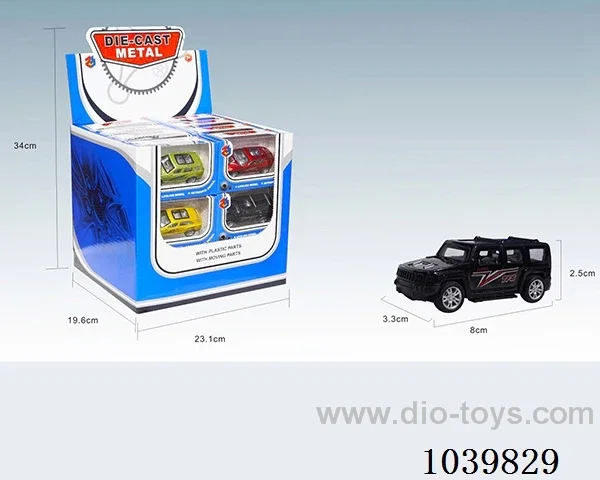 1:50 24pcspull back alloy car 6sets&6color mixed loading  in display box