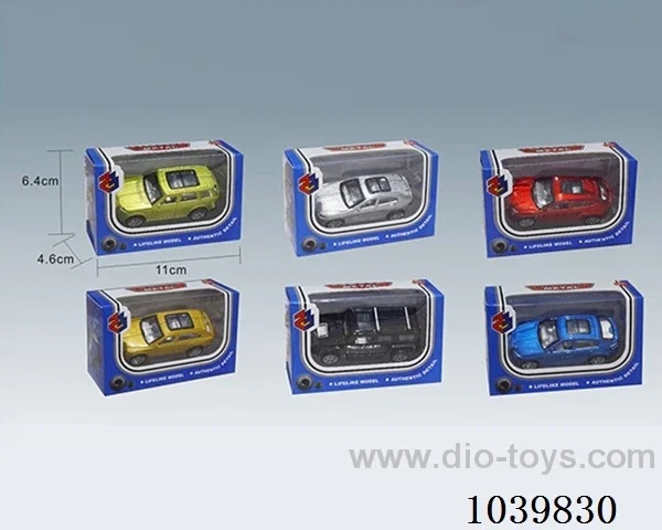 1:50pull back alloy car 6sets&6color mixed loading   in window box