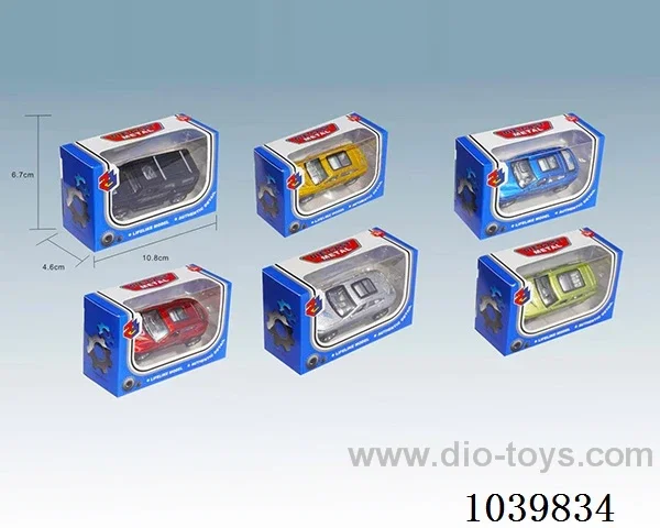 1:50pull back alloy car 6sets&6color mixed loading   in window box