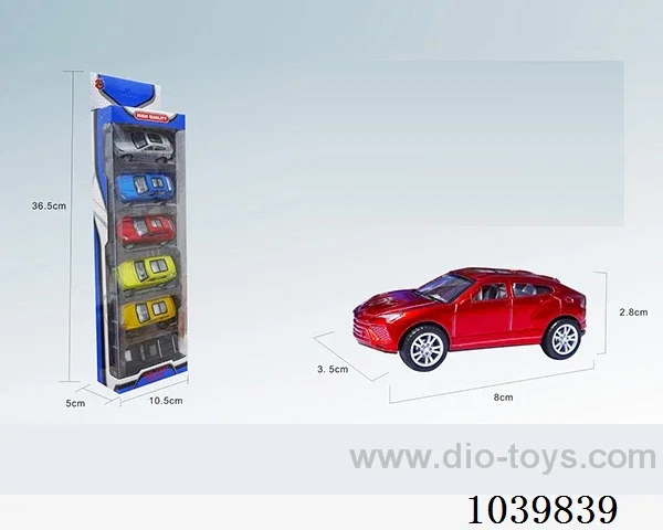 1:50 6pcspull back alloy car 6sets&6color mixed loading   in window box