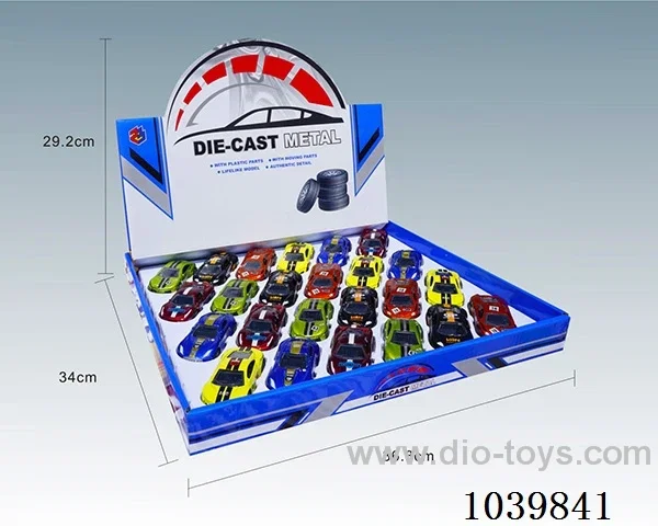 1:50 24pcspull back alloy car 6sets&6color mixed loading  in display box