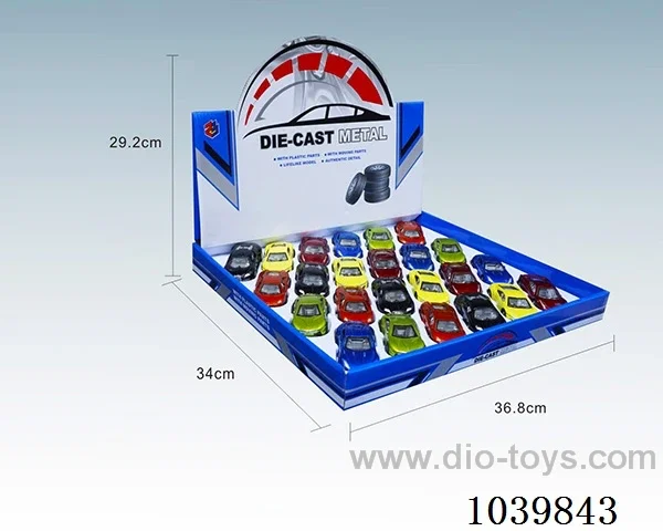 1:50 24pcspull back alloy car 6sets&6color mixed loading  in display box