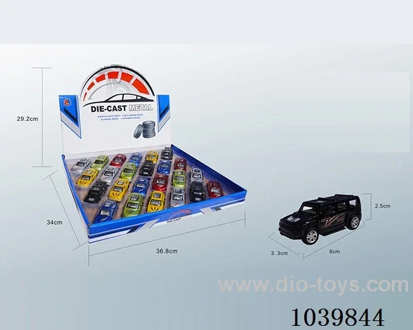 1:50 24pcspull back alloy car 6sets&6color mixed loading  in display box