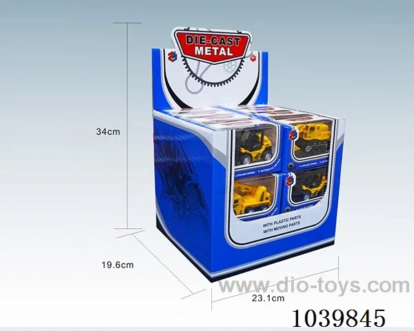 1:55 24pcspull back alloy car 8sets&8color mixed loading  in display box
