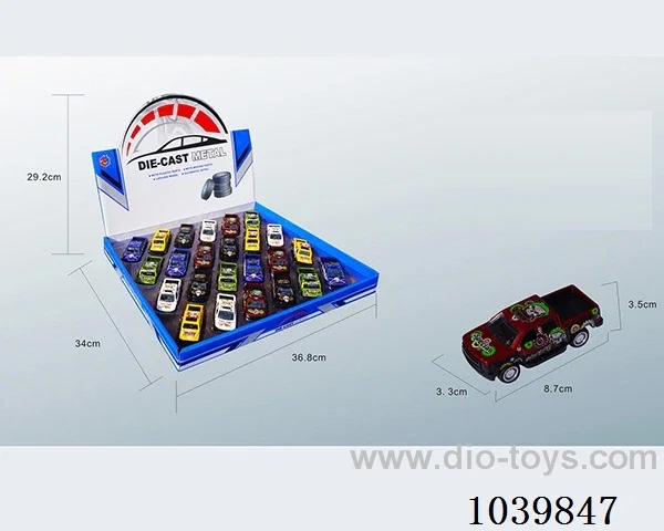 1:50 24pcspull back alloy car 6sets&6color mixed loading  in display box