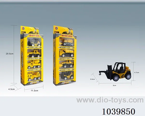 1:55 4pcs pull back alloy car 8sets mixed loading   in window box