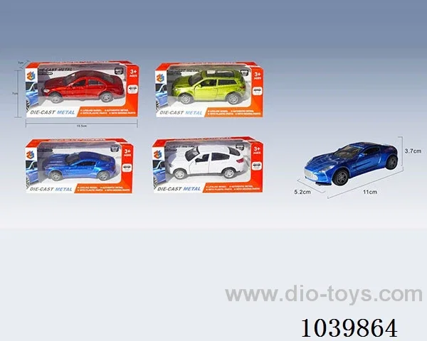 1：36pull back alloy car 4sets&4color mixed loading   in window box