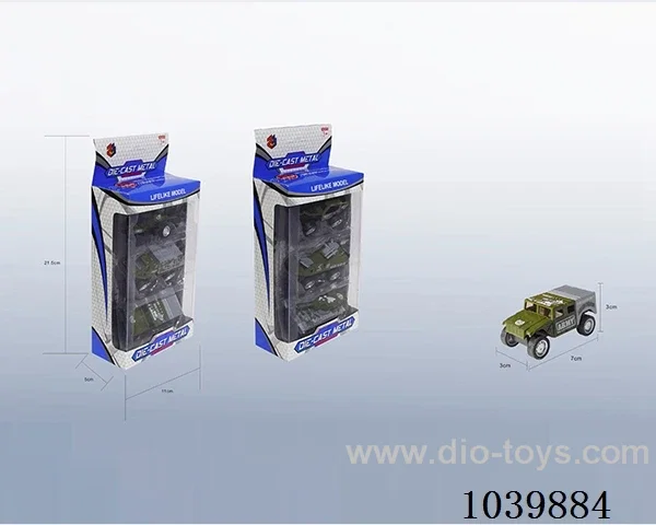 1:55 3PCS pull back alloy car 6sets&6color mixed loading   in window box