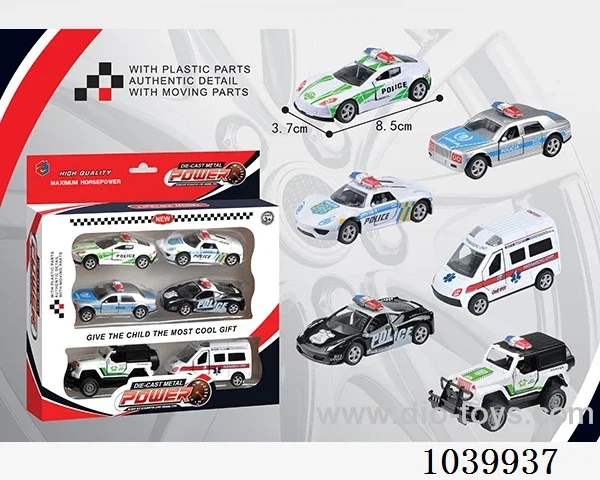 1:50 6pcspull back alloy car 6sets&6color mixed loading   in window box