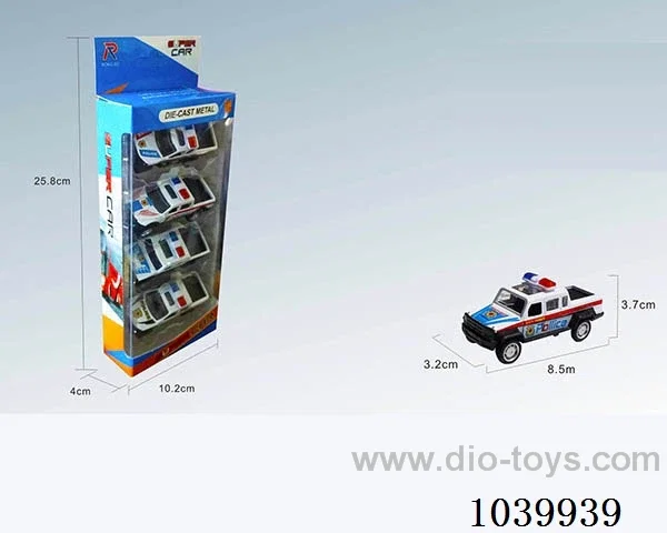 1:50 4pcs pull back alloy car 6sets&6color mixed loading   in window box