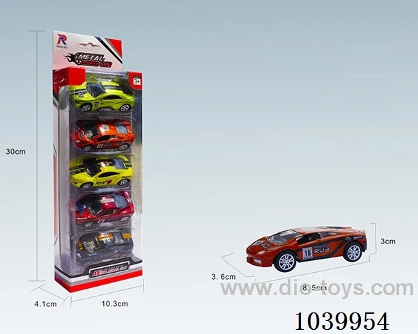 1:50 5PCS pull back alloy car 6sets&6color mixed loading   in window box