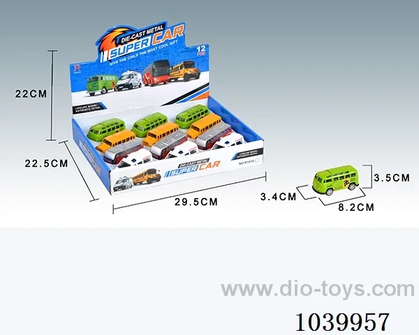 12pcs pull back alloy car 4sets&4color mixed loading  in display box