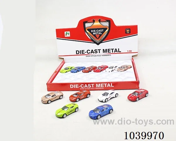 24pcspull back alloy car 6sets&6color mixed loading  in display box
