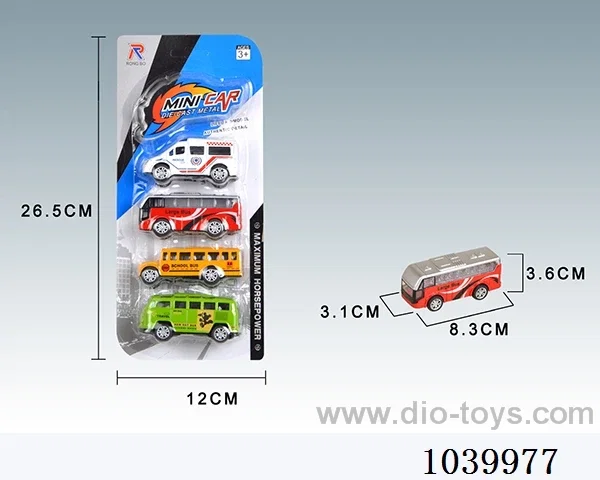 pull back alloy car 4sets&4color mixed loading  in blister card