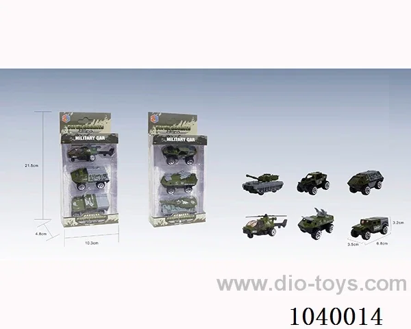 3PCS free wheel alloy car 6sets mixed loading   in window box