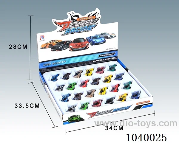 24pcsfree wheel alloy car 12sets&12color mixed loading  in display box