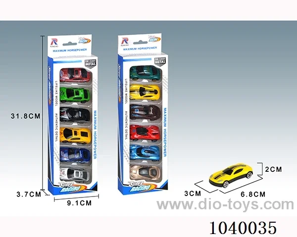 6pcsfree wheel alloy car 12sets&12color mixed loading   in window box