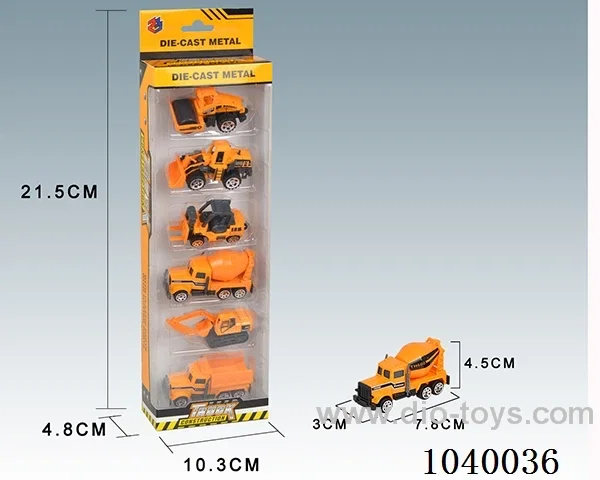 6pcsfree wheel alloy car 6sets mixed loading   in window box