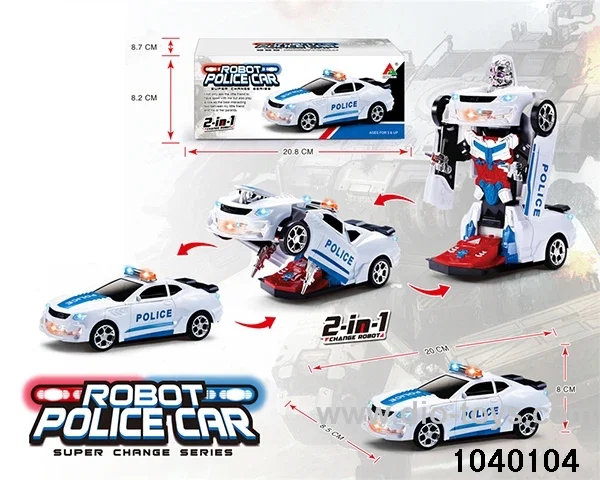 Electric Transformer Police Car in color box