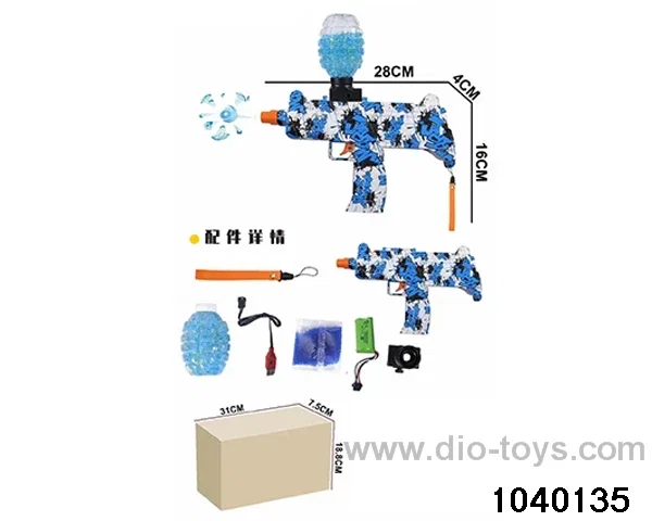 Water bullet gun in paper box