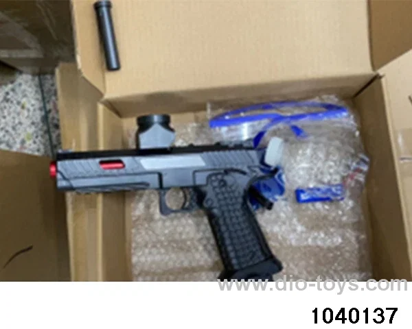 Water bullet gun in paper box
