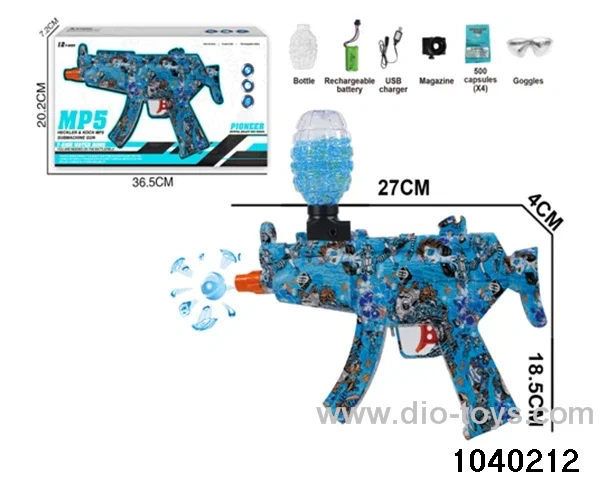 Water bullet gun in window box