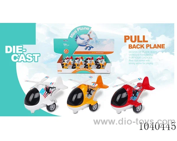 pull back alloy aircraft 3color mixed loading in display box