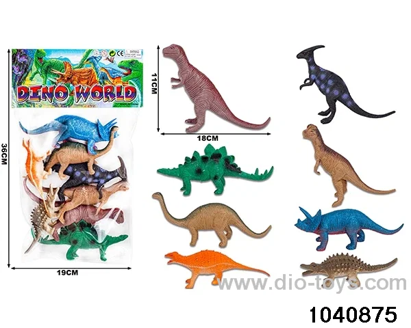 PVC dinosaur cover in PP bag with header