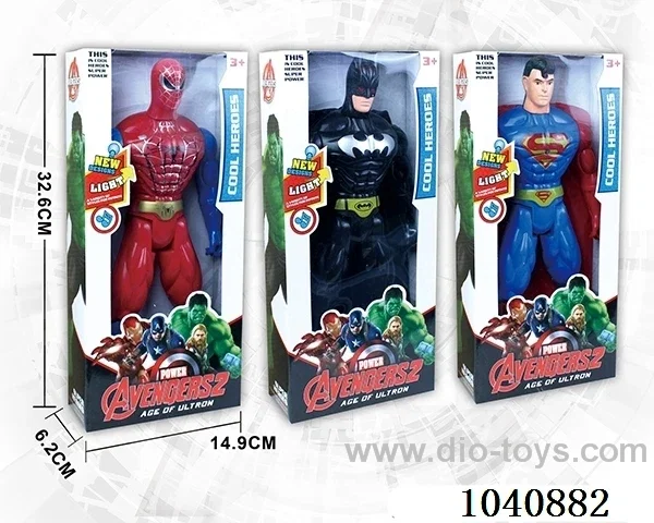 32cm Spider-man, Superman, Batman with light