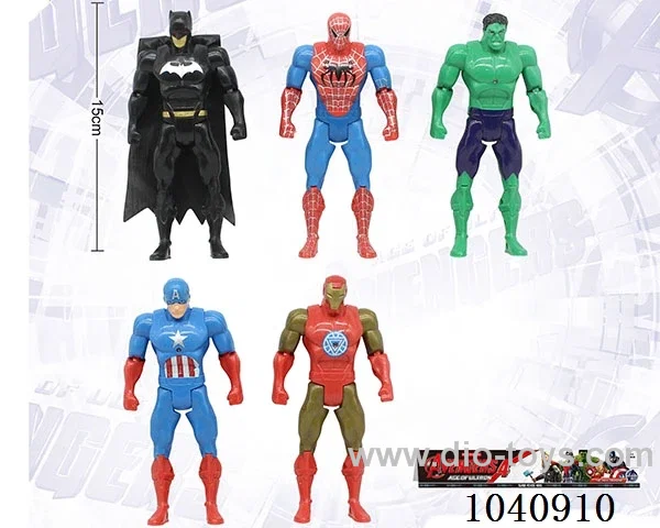 15cm Avengers Batman/Spider-Man/Captain America/Iron Man/Hulk
