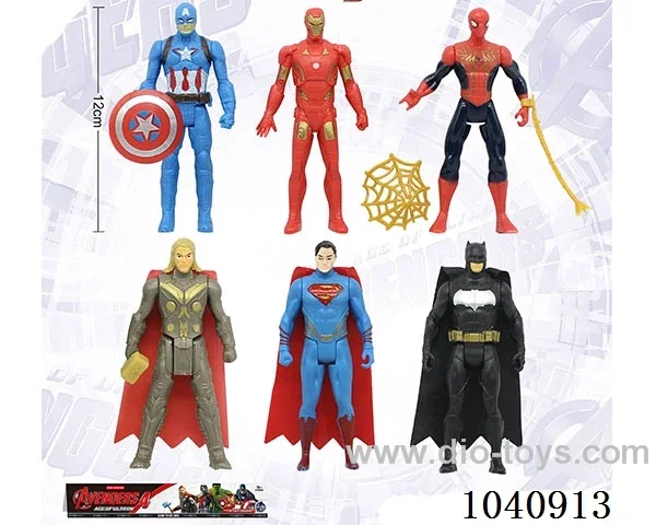 12cm Avengers Spider-Man/Captain America/Iron Man/Thor/Superman/Batman