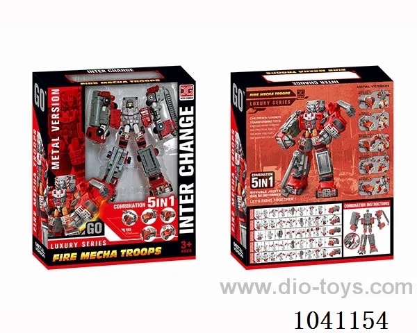 5 in 1 alloy Shape-shifting robot in window box
