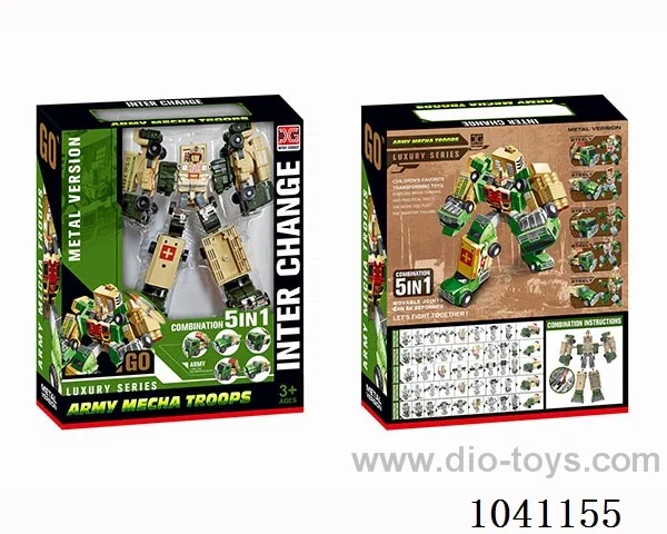 5 in 1 alloy Shape-shifting robot in window box
