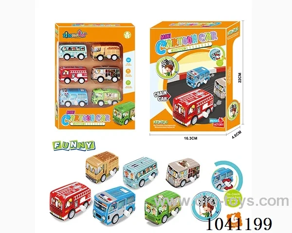 6pcs Wind Up car in color box