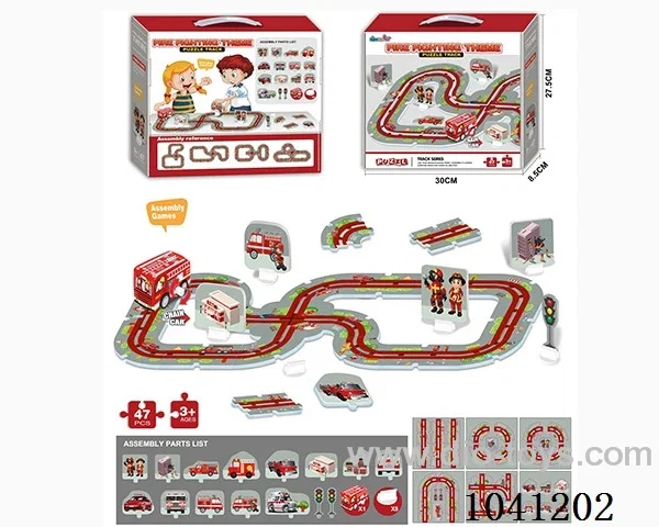 puzzle track in color box