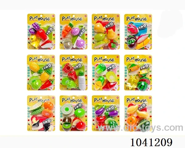 sliceable toy with 12sets mixed loading in Blister with insert