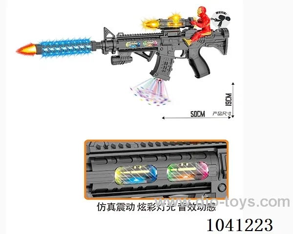 Electric gun with Light& gunfire& movement in opp bag