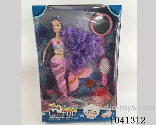Mermaid doll with light&music in color box
