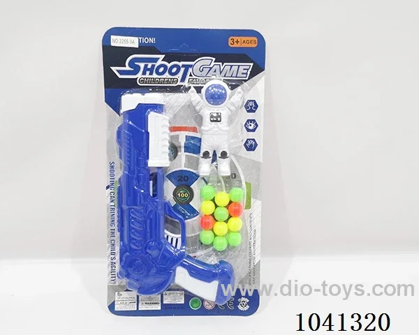 Soft bomb &ping pong gun set 2color mixed loading in blister card