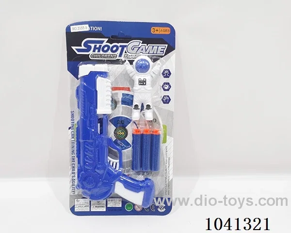Soft bomb &ping pong gun set 2color mixed loading in blister card